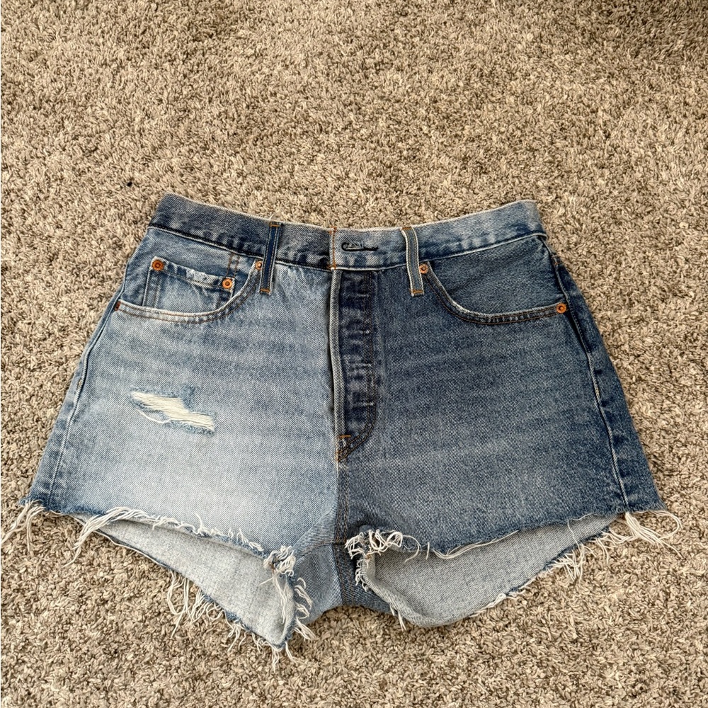 Levi's Two-Tone Blue Jean Shorts